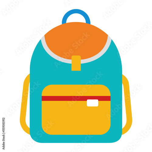 a colorful vector illustration backpack