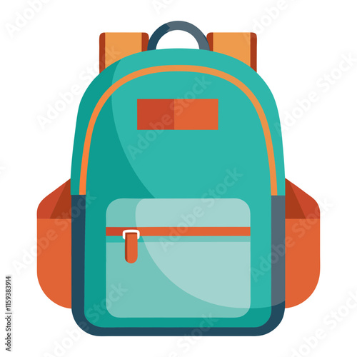 a colorful vector illustration backpack