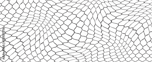 Curved net pattern. Seamless design for sportswear or equipment like soccer goals, volleyball nets, basketball hoops, hockey nets, and athletic gear.