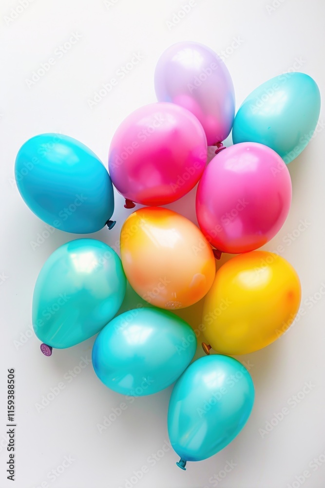 Variety of balloons in rainbow colors. Variety of balloons in rainbow colors.
