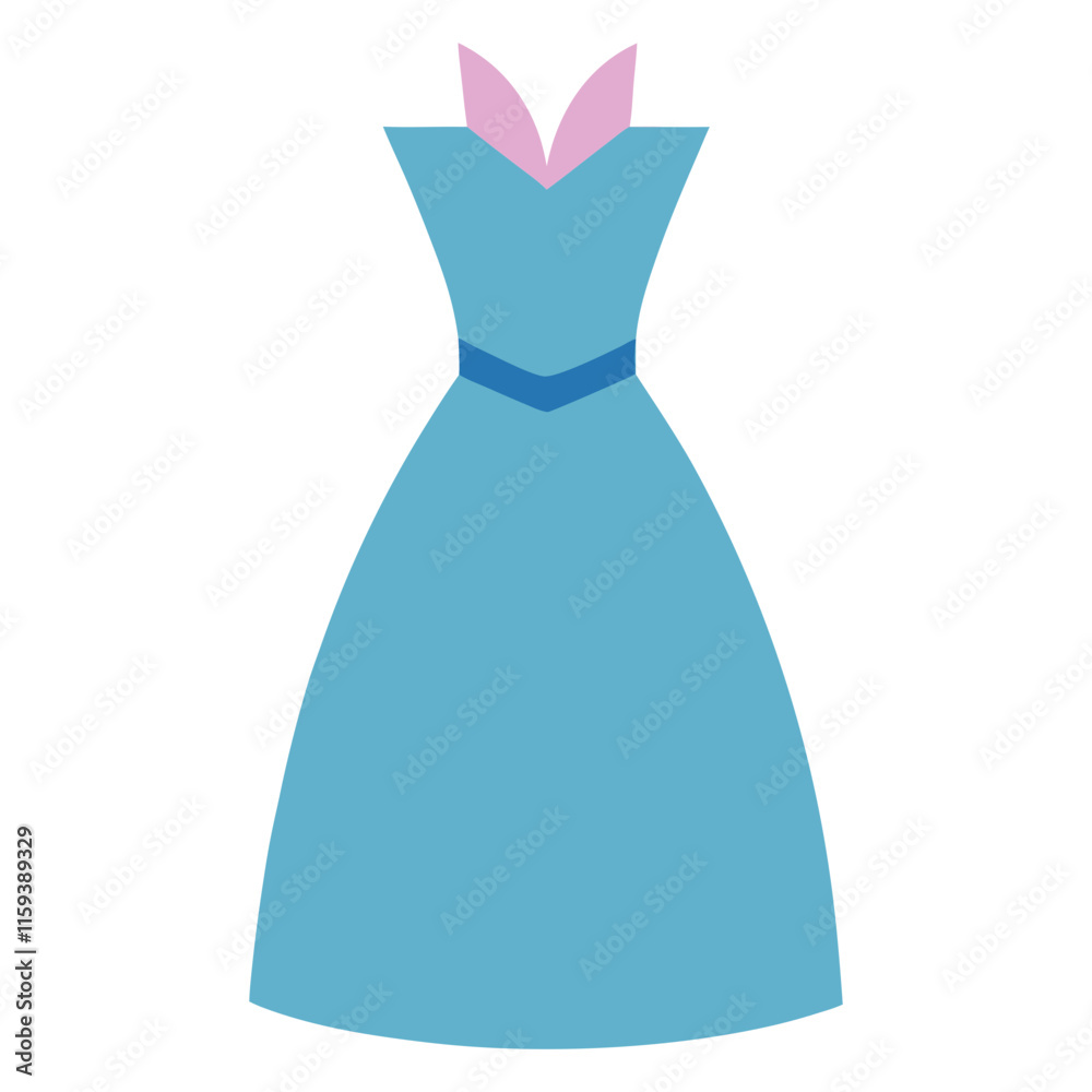 blue formal dress with pink collar, vector illustration of a blue formal dress featuring a pink collar and belt detail, suitable for fashion and style themes.
blue formal dress with pink collar, vector illustration of a blue formal dress featuring a pink collar and belt detail, suitable for fashion and style themes.