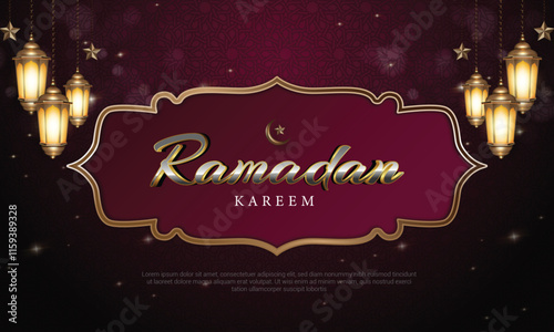 Ramadan kareem 3d text effect and editable text effect