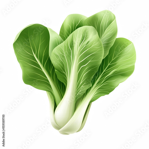 Realistic fresh bok choy isolated on transparent background Generative Ai.
