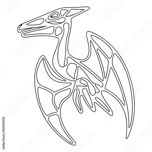 Coloring book for children, Pteranodon