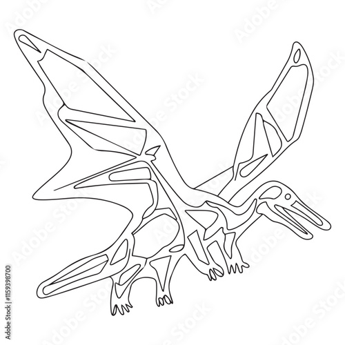 Coloring book for children, Pteranodon