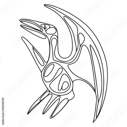 Coloring book for children, Pteranodon