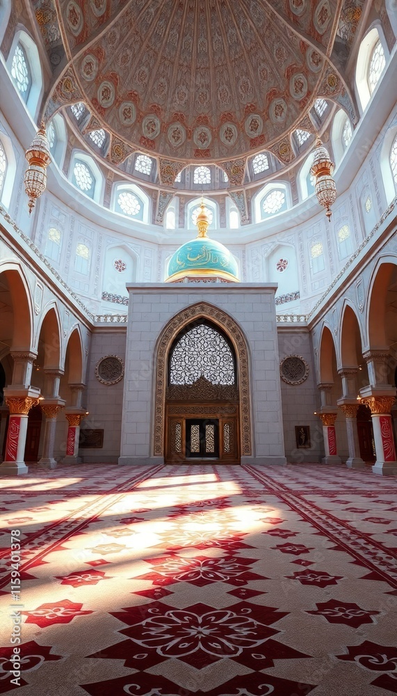 Obraz premium illustration of amazing architecture design of muslim mosque