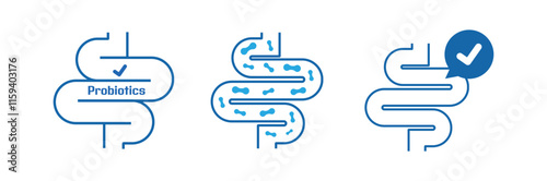 probiotics text healthy lifestyle sign	