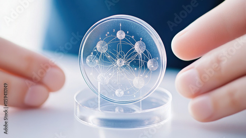 Bohr Model, Close-up image of a Bohr model representation, showcasing atomic structure, ideal for educational and scientific use in presentations and publications. photo