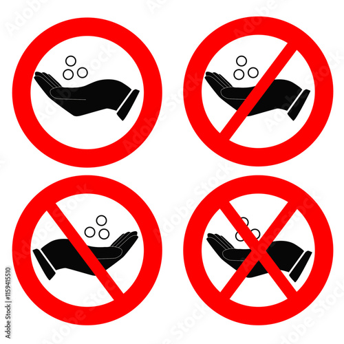 no begging sign