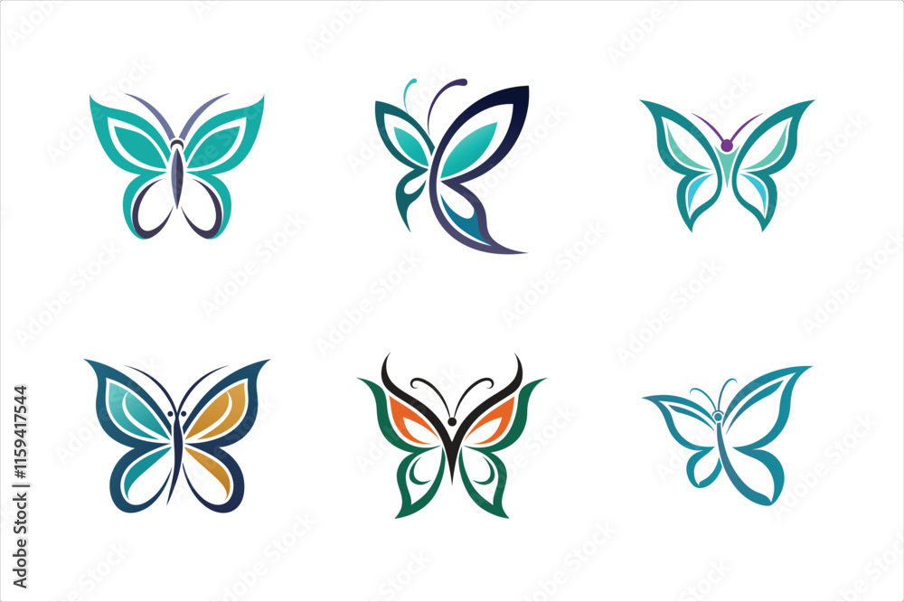 Butterfly Set Vector for Creative Design Projects Butterfly Set Vector for Creative Design Projects