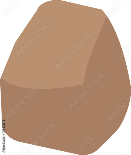 Isolated Rock stones flat icon. 
Transparent background.