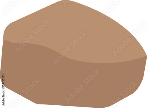 Isolated Rock stones flat icon. 
Transparent background.