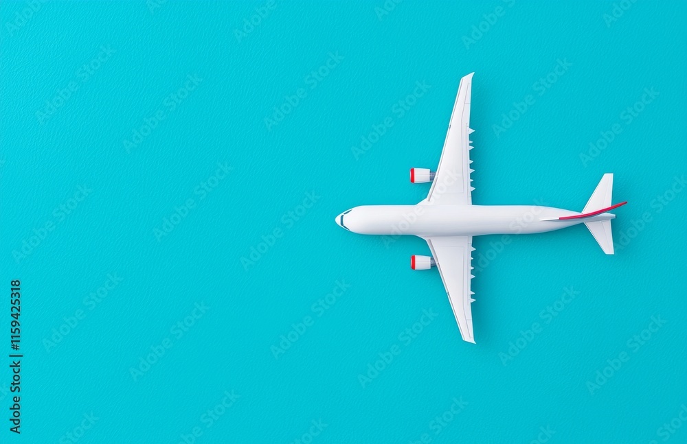 custom made wallpaper toronto digitalAI Image. Aerial view of an aircraft's shadow gliding over a picturesque beach scene.