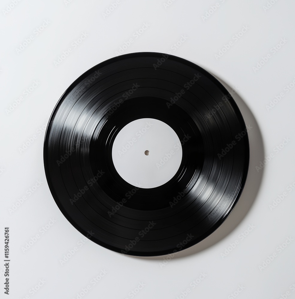 Obraz premium A vinyl record album LP, isolated with a clipping path provided.