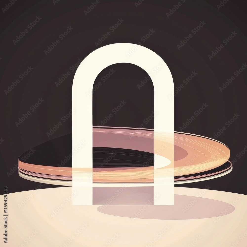 Obraz premium Stylish abstract illustration featuring geometric shapes.