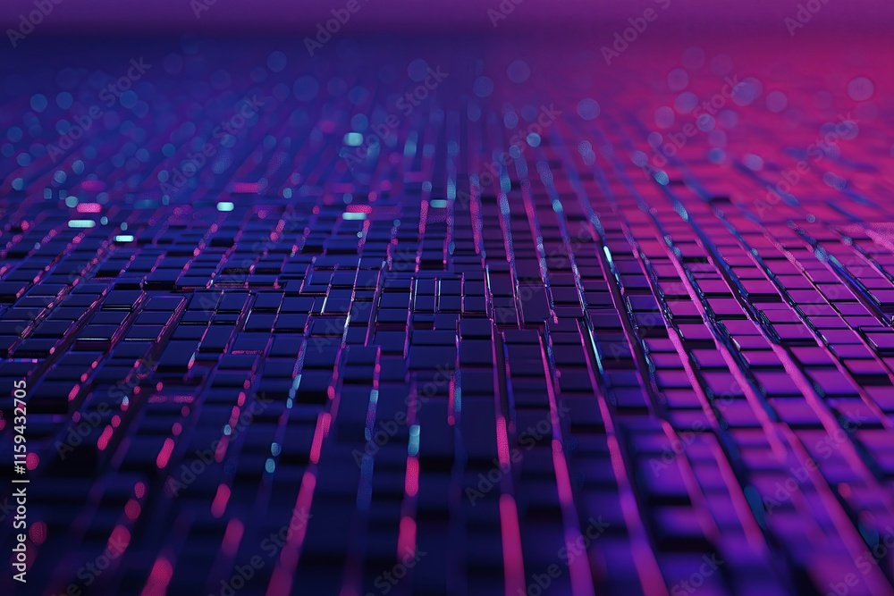 Obraz premium Pixelated shapes gradually blending into smooth gradients