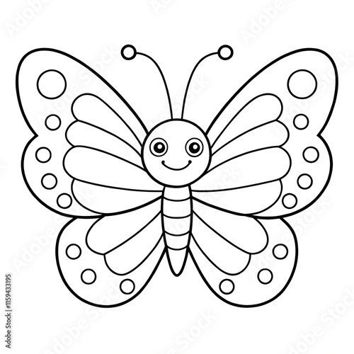 Wallpaper Mural coloring page with butterfly  Torontodigital.ca