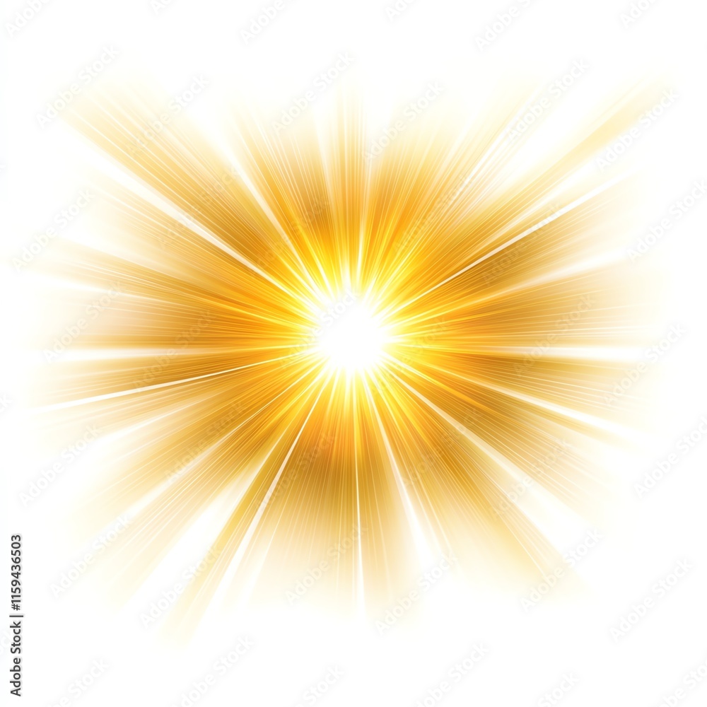 Radiant golden light burst background effect. Radiant golden light burst background effect.
