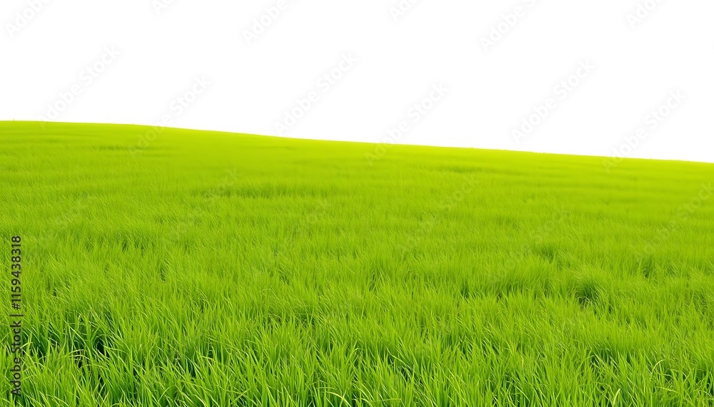 green grassland landscape isolated on white or transparent green grassland landscape isolated on white or transparent