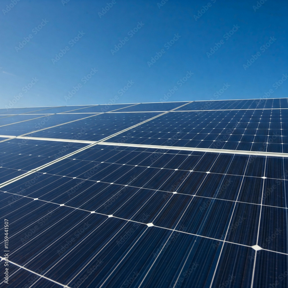 blue solar panels under clear sky clean energy power renewable resource blue solar panels under clear sky clean energy power renewable resource