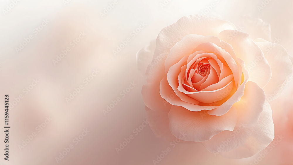 Peach rose close up Peach rose close up