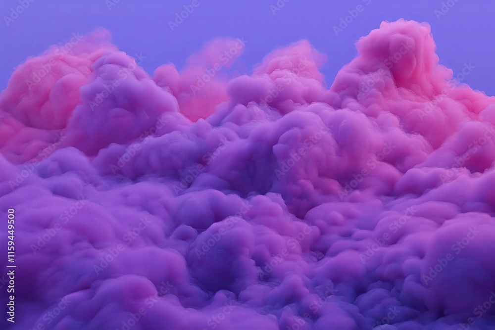 Waves of ink flowing like a waterfall, blending from indigo to violet Waves of ink flowing like a waterfall, blending from indigo to violet