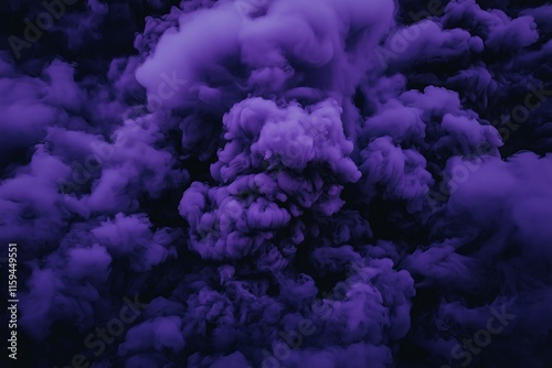 Waves of ink flowing like a waterfall, blending from indigo to violet