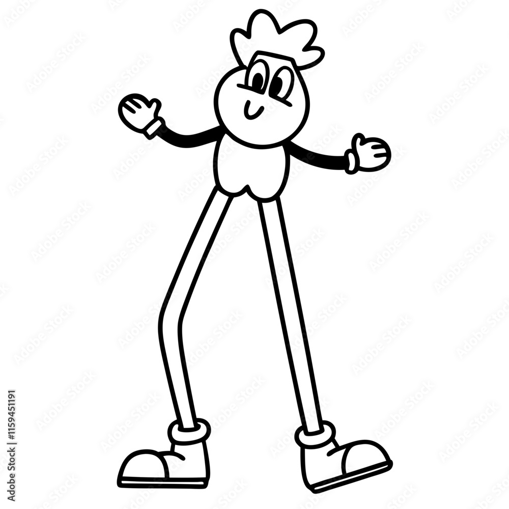 person cartoon character standing animation silhouette design person cartoon character standing animation silhouette design