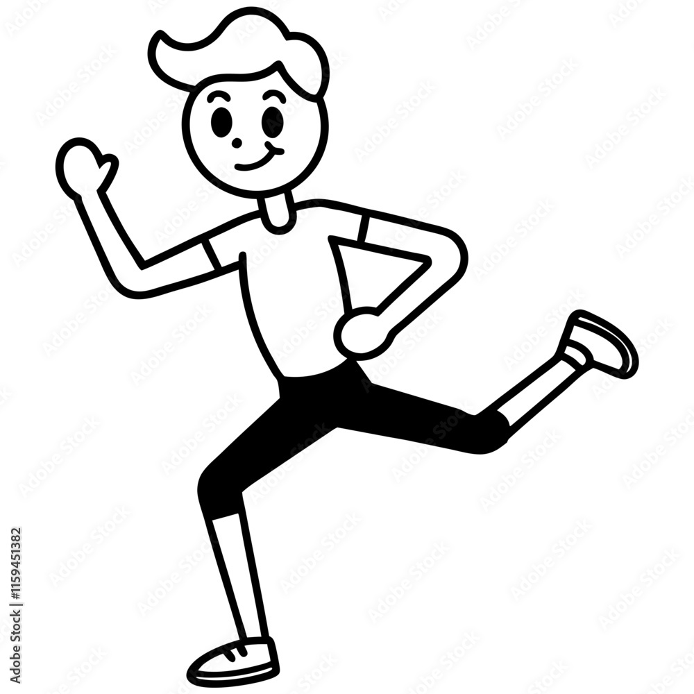 running cartoon animation character running cartoon animation character