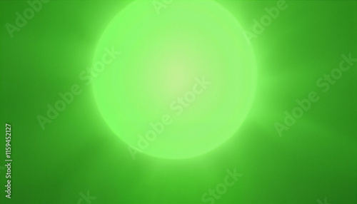 Solid green background for Saint Patrick's Day, featuring a glowing green orb, simple and festive