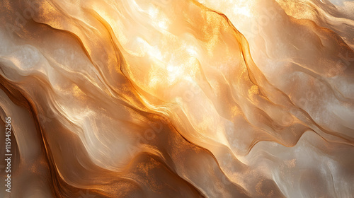 Abstract Mocha mousse color 2025 sunset-inspired background with warm tonal gradients, layered clouds and glowing highlights