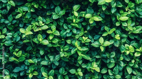 A lush arrangement of green leaves creating a vibrant, natural backdrop.