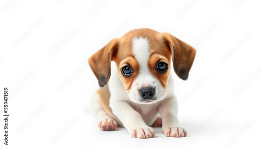 Adorable Beagle Puppy - a Whimsical, Realistic Portrait Adorable Beagle Puppy - a Whimsical, Realistic Portrait