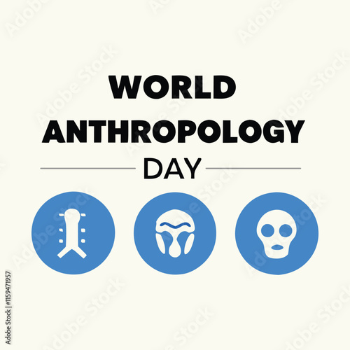 World anthropology day Background Template design for Poster or Banner