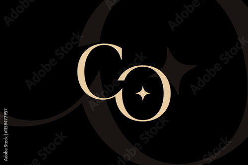 CO or OC letter logo icon design. Classic style luxury initials monogram.