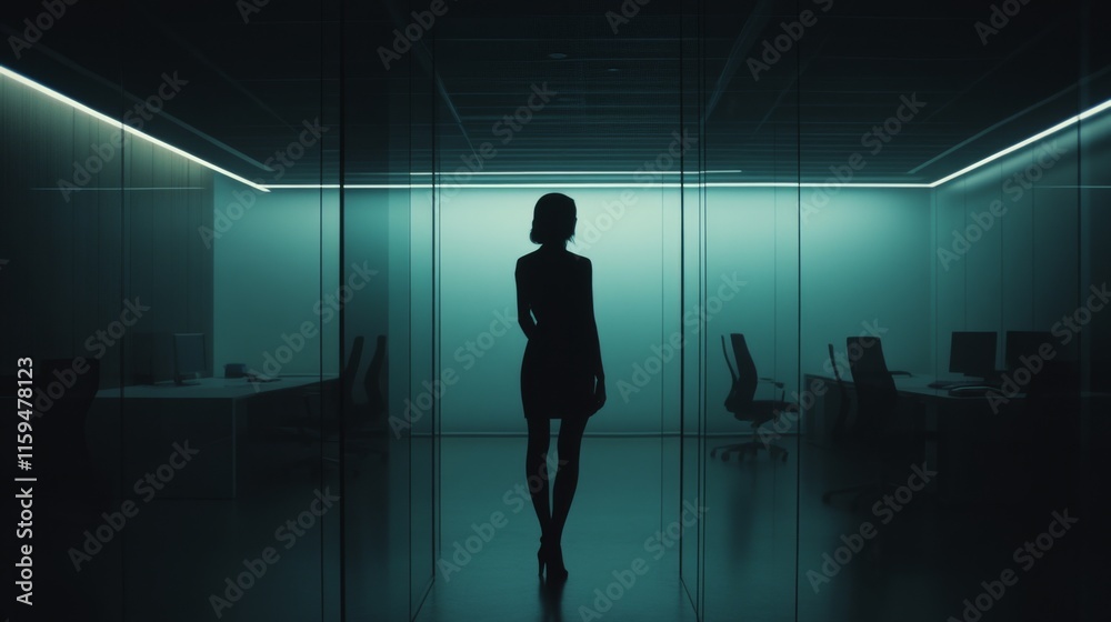 Minimalist Office Environment with Bright Lighting Minimalist Office Environment with Bright Lighting