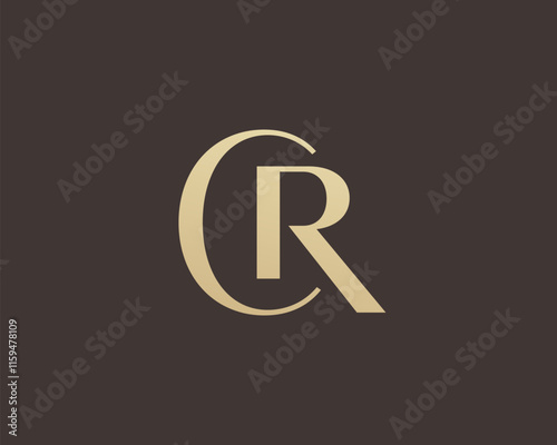 CR letter logo icon design. Classic style luxury initials monogram.