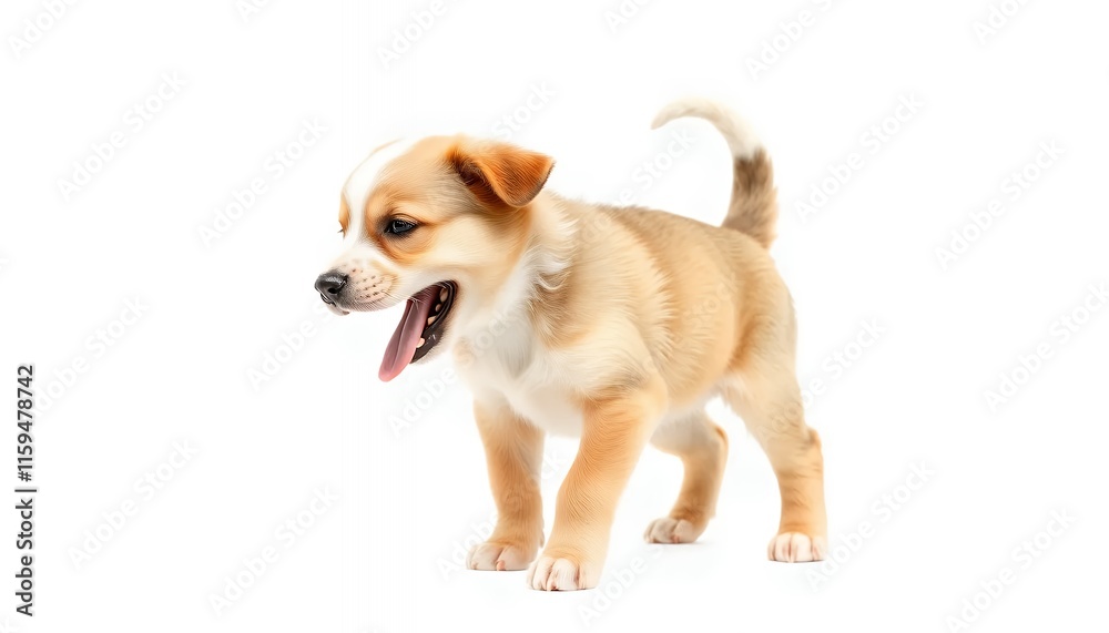 Playful Puppy - a Lighthearted Portrait of a Golden-tan Dog