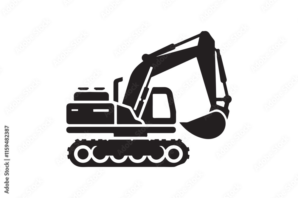 Creative excavator illustration Creative excavator illustration