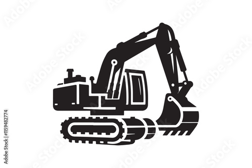 Creative excavator illustration 