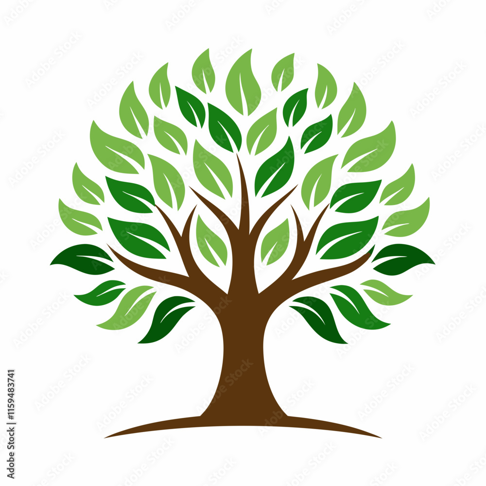 Tree Logo Design on White Background Tree Logo Design on White Background