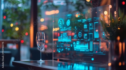 Futuristic Home Entertainment Technology Display