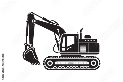 Creative excavator illustration 