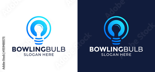 Concept of logos, icons, and symbols of bowling shapes. Vector illustration of bowling and pin lights.