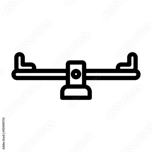Seesaw Vector Line Icon Design