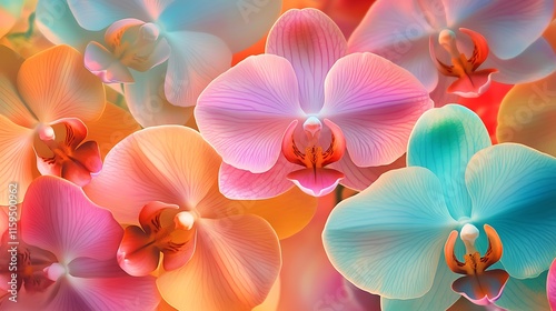 Collection of Vibrant Autumn Leaves, Delicate Orchids, and Seasonal Textured Foliage - High-Quality Watercolor and Digital Illustrations Perfect for Home Decor, Nature Themes, and Art Projects