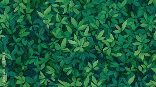 Wallpaper Mural   A dense field of lush, emerald foliage against a deep green backdrop, giving the impression of an abundance of verdant vegetation Torontodigital.ca