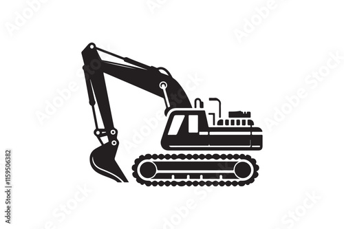 Creative excavator illustration 