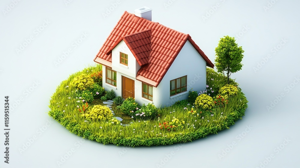 A Small House Surrounded By Lush Greenery A Small House Surrounded By Lush Greenery